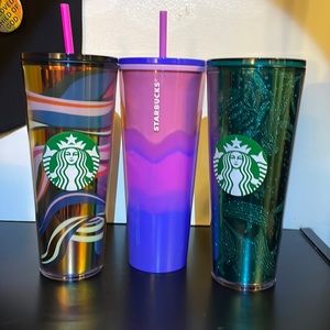 3 STARBUCKS TUMBLERS